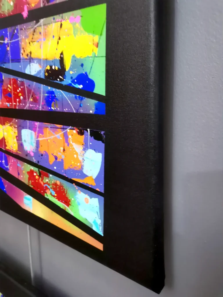 Urbain Fragmenté de Patrick Salamone - Détails de la toile profil.