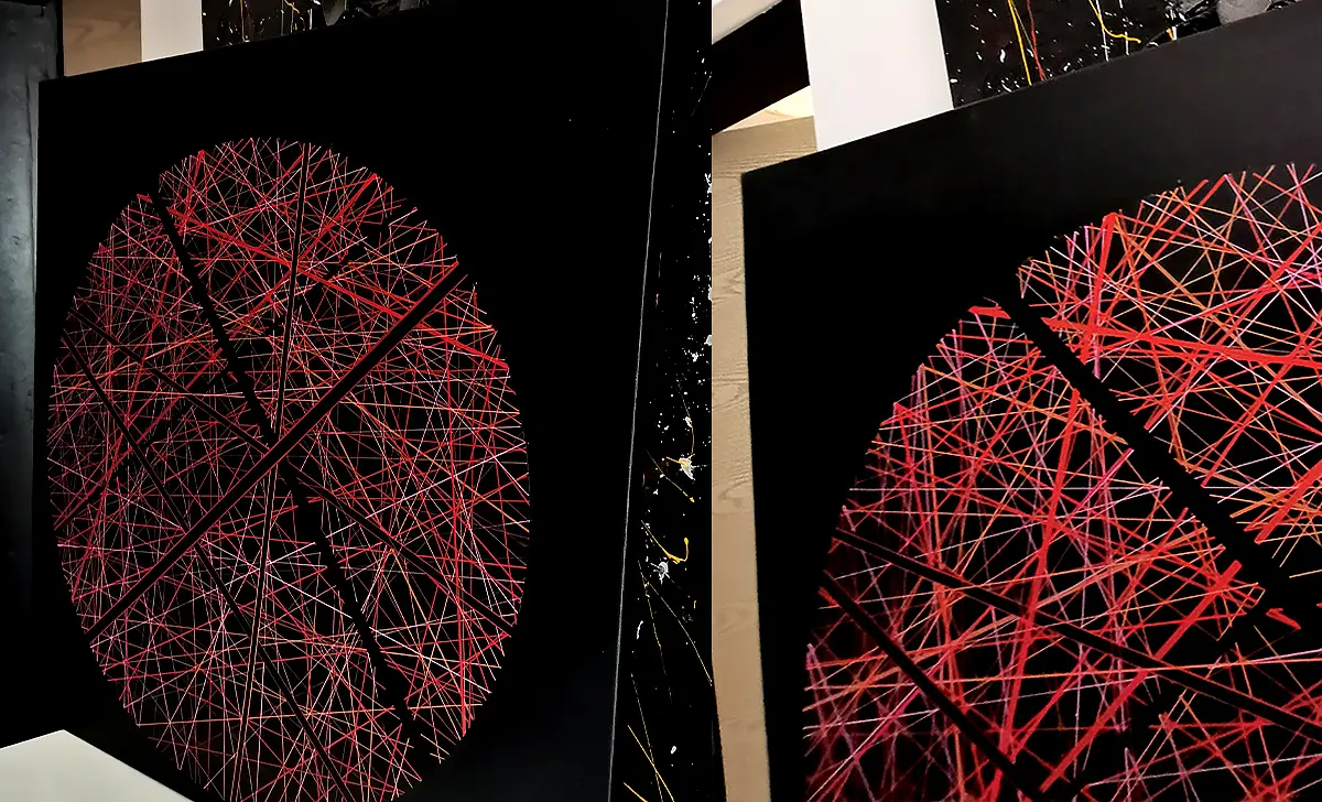 Tableau de Patrick Salamone : Pulsation intense.