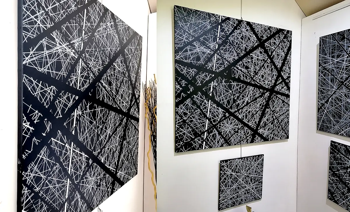 Mégalopole Intérieure par Patrick Salamone, en situation et exposition.