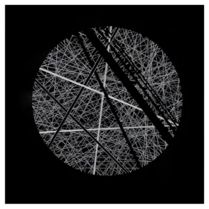 Éclipse Géométrique - Tableau Abstrait Noir et Blanc.