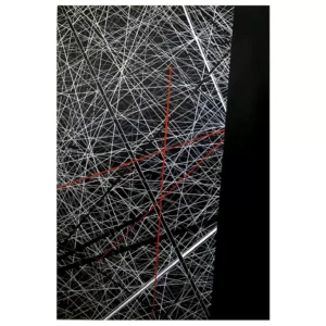 Pulsation Rouge, toile abstraite de Patrick Salamone.