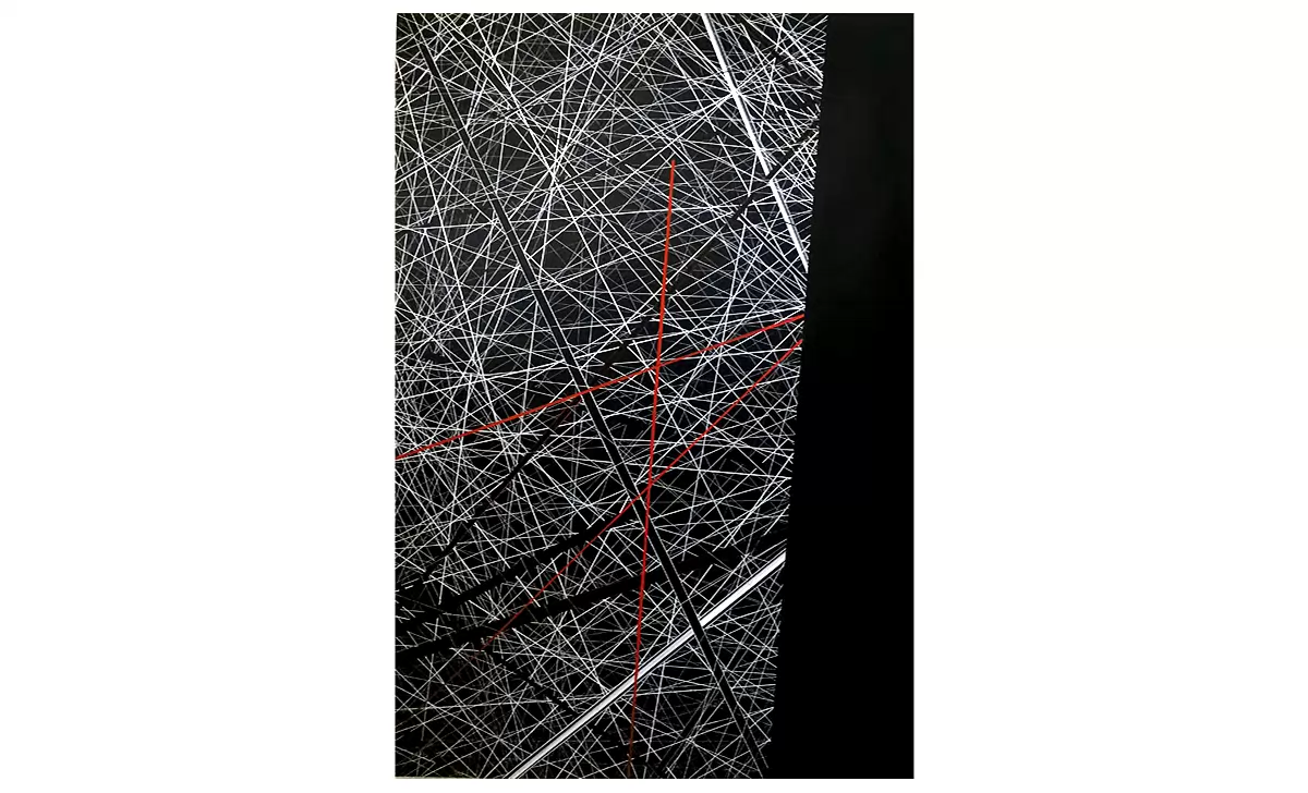 Pulsation Rouge, toile abstraite de Patrick Salamone.